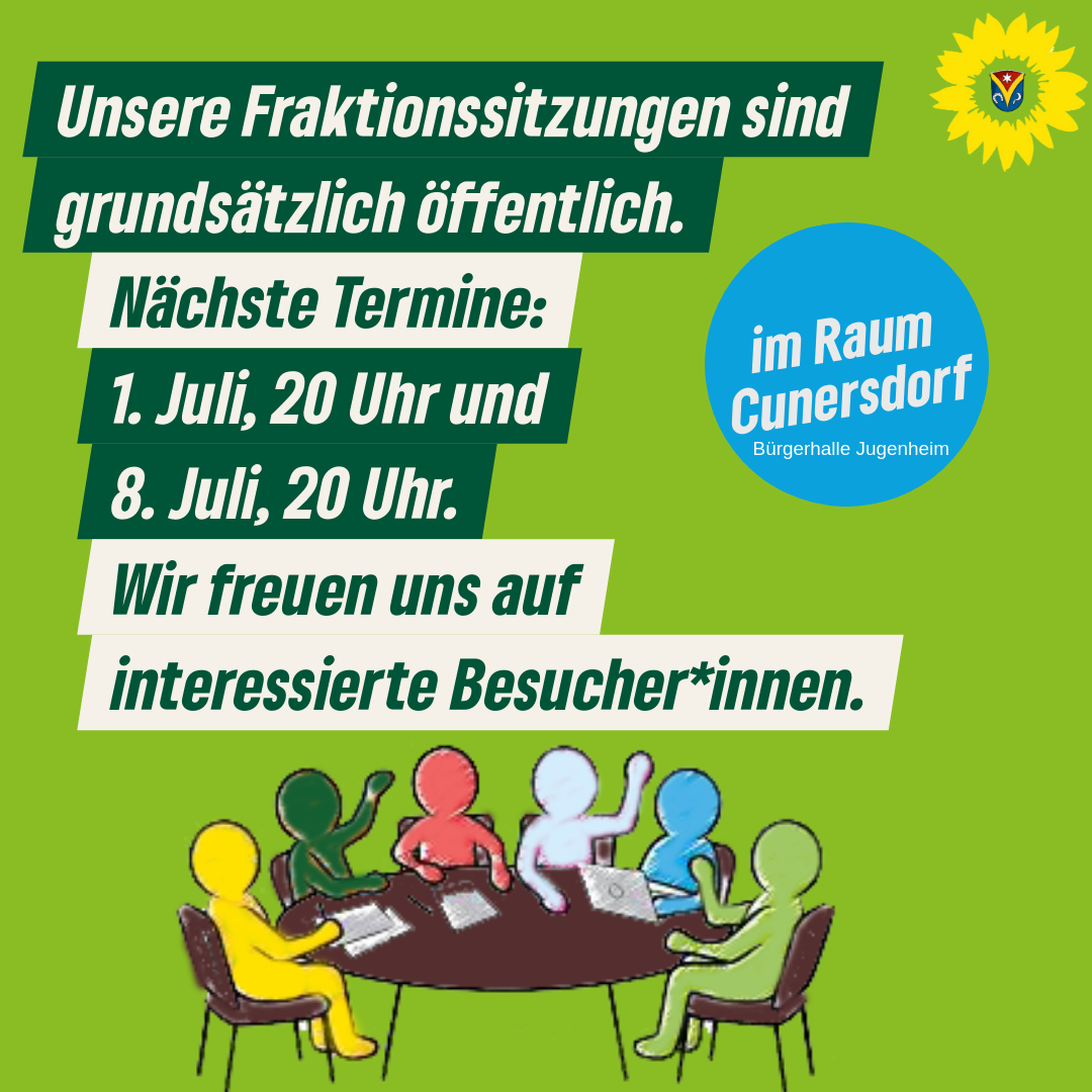 Offene Fraktionssitzungen im Juli