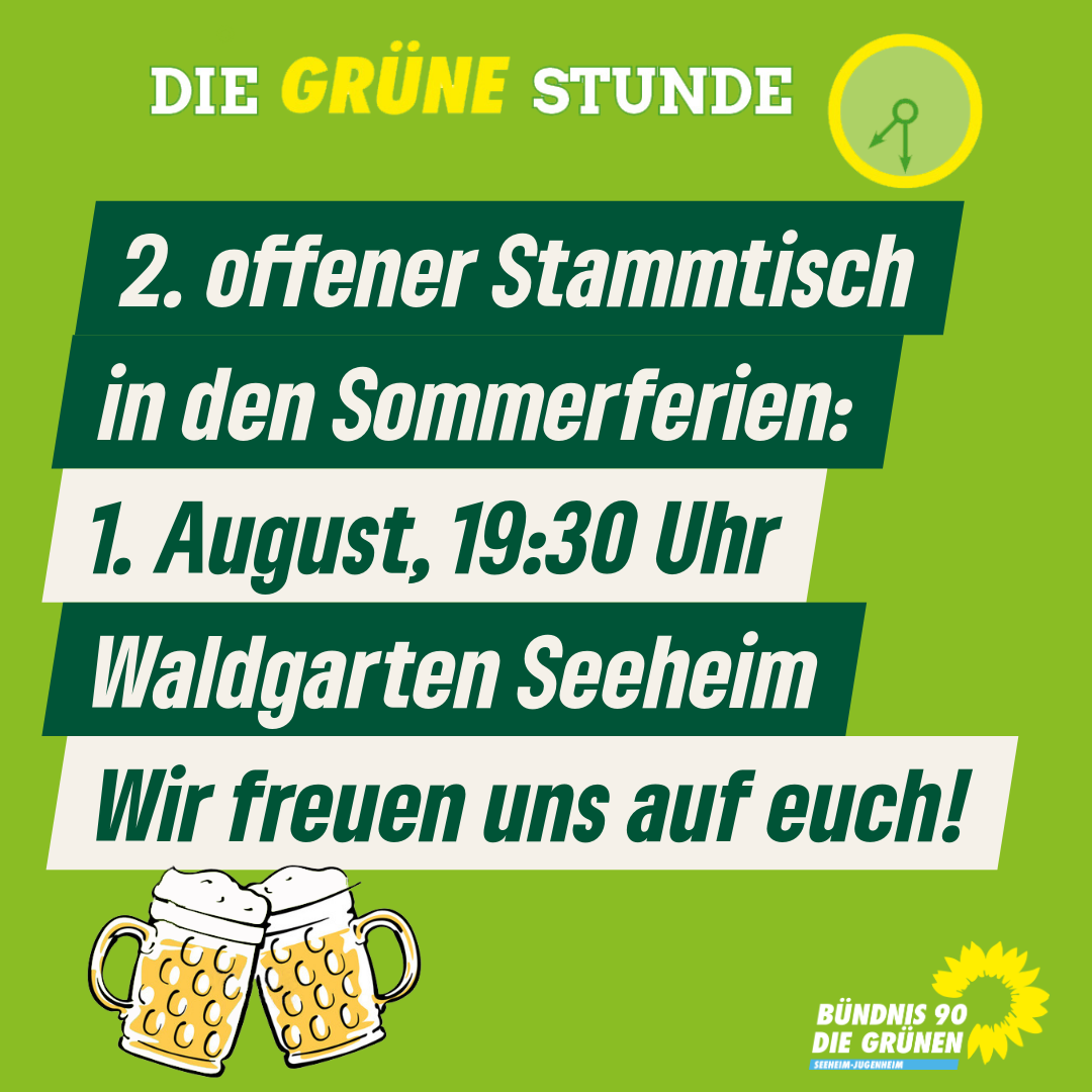 Pressemitteilung: Offener Stammtisch der GRÜNEN