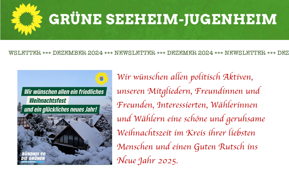Newsletter Dezember 2024