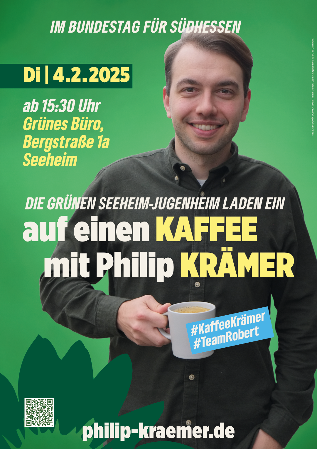 Pressemitteilung: „Auf einen Kaffee mit Philip Krämer“ am 04.02.25 ab 15:30 Uhr