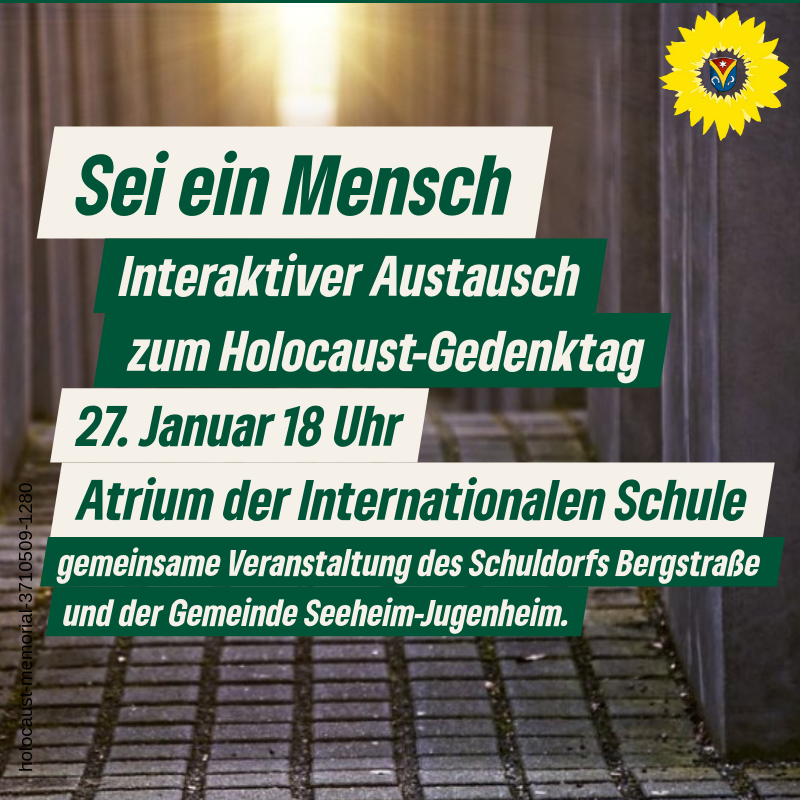 Sei ein Mensch – Interaktiver Austausch zum Holocaust-Gedenktag